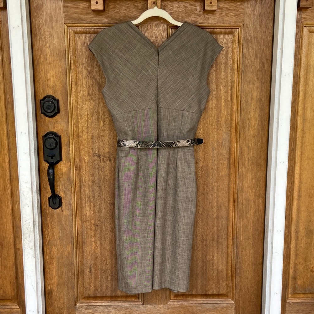 Antonio Melani | Taupe sleeveless dress w/ belt, 6 - Picture 9 of 14